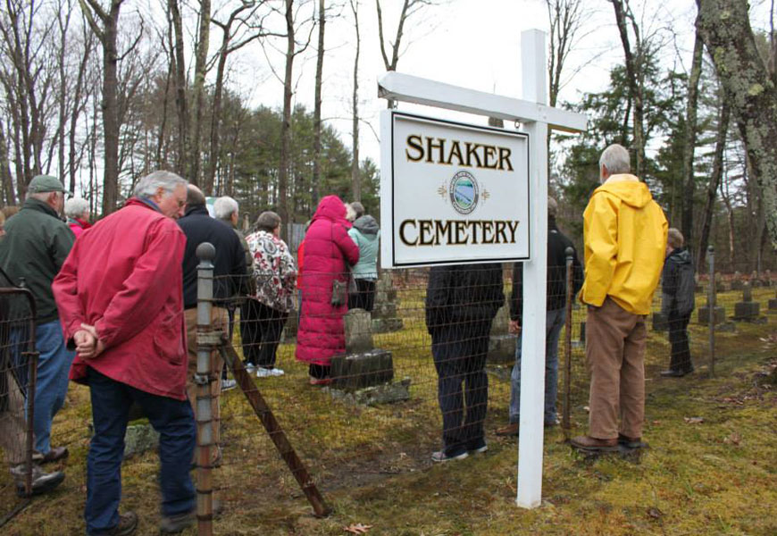The Shaker Forum at the Second (South) Family Cemetery at Enfield Shaker Museum in Enfield, New Hampshire.