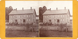 Stereoview of Enfield, NH Shaker Village - South Family Stone Office.