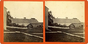 Stereoview of Enfield, NH Shaker Village - Church Family Cow Barn.