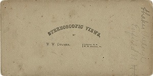 Reverse Side of Stereoviews in the Culver series.