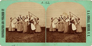 Stereoview of Canterbury, NH Shaker Village - Gymnastic Exercises
