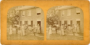 Stereoview of Enfield, CT Shaker Village - South Family Dairy.