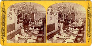 Stereoview of Canterbury, NH Shaker Village - Dining Hall.