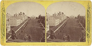 Stereoview of Canterbury, NH Shaker Village - Church Family From the Office.