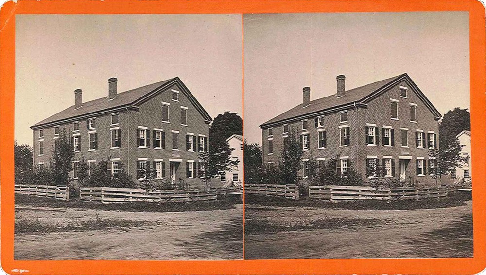 Stereoview of Enfield, CT Shaker Village - North Family Office.