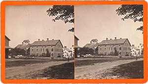 Stereoview of Enfield, CT Shaker Village - General View of the North Family.
