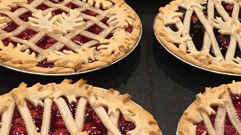 Decorated Pies for Enfield Shaker Museum Pie Sale